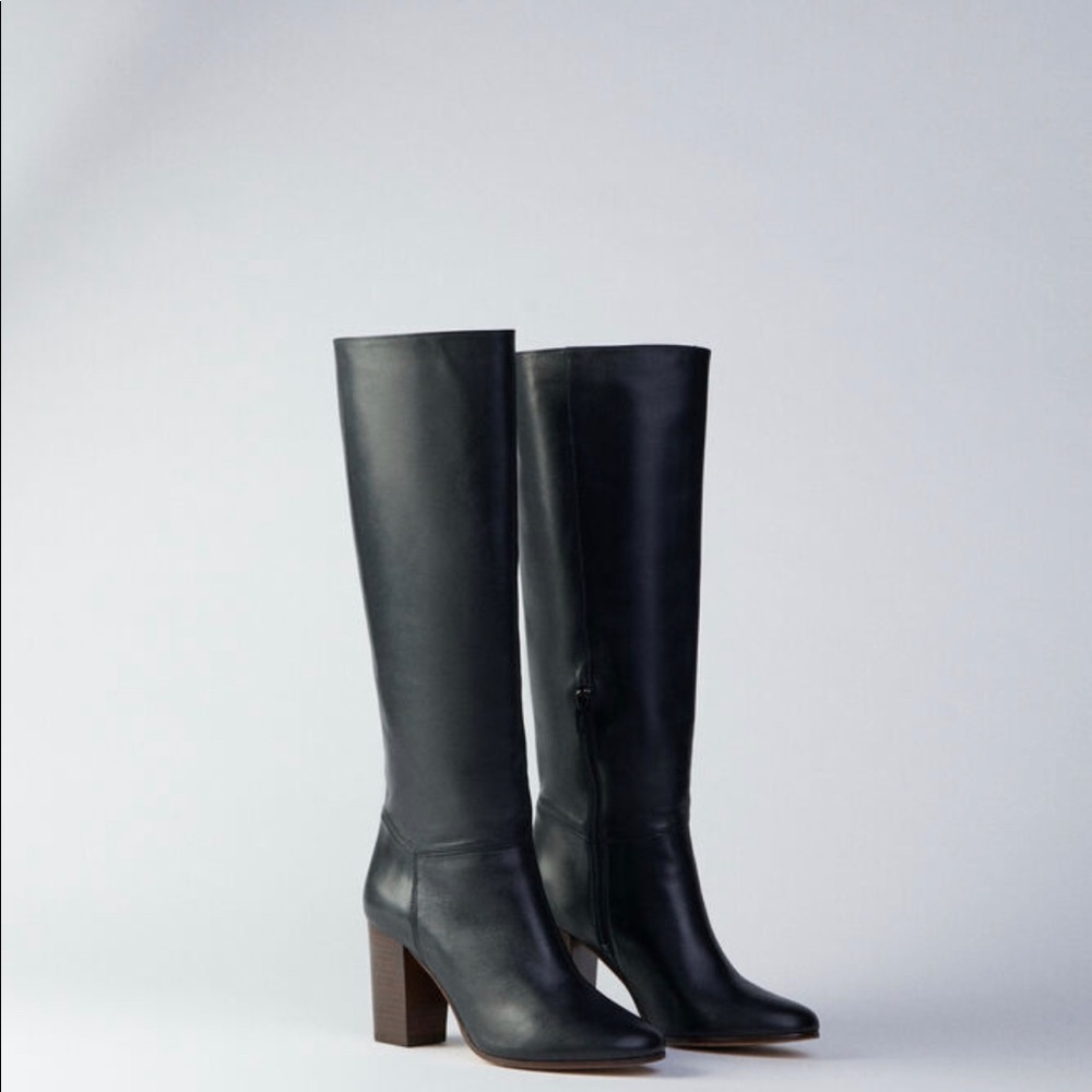 Maje HEELED SMOOTH LEATHER BOOTS